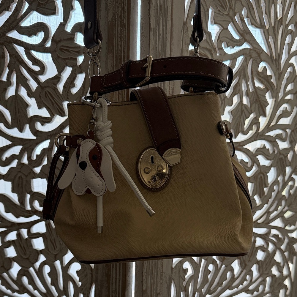 Tumi Tan and Brown Shoulder Bag